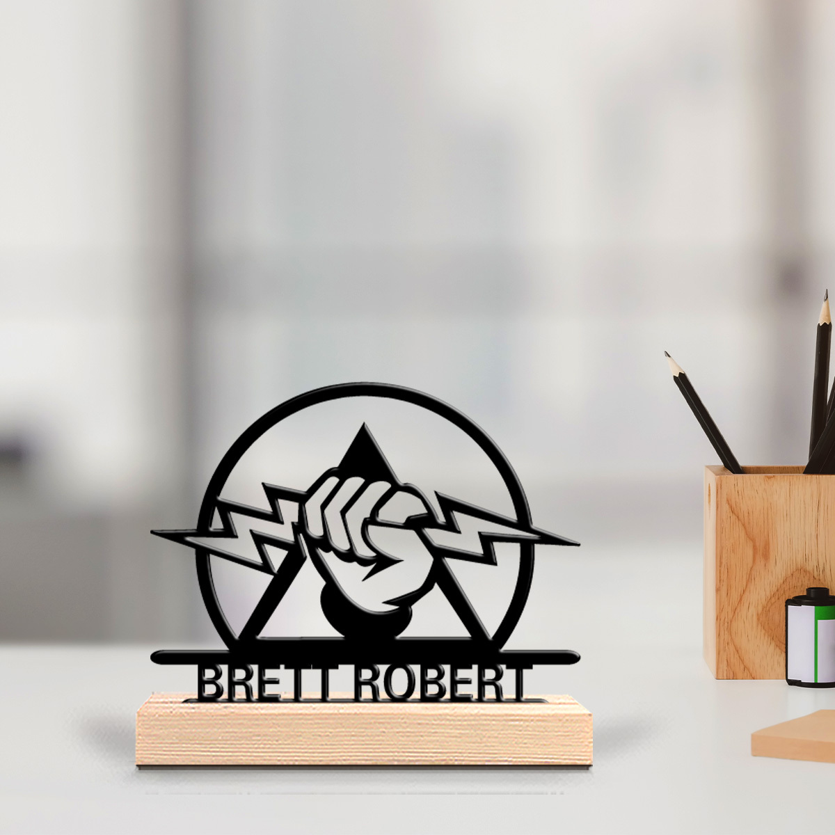 The Office Tech - Custom Engraved Electrical Engineer Metal Desk