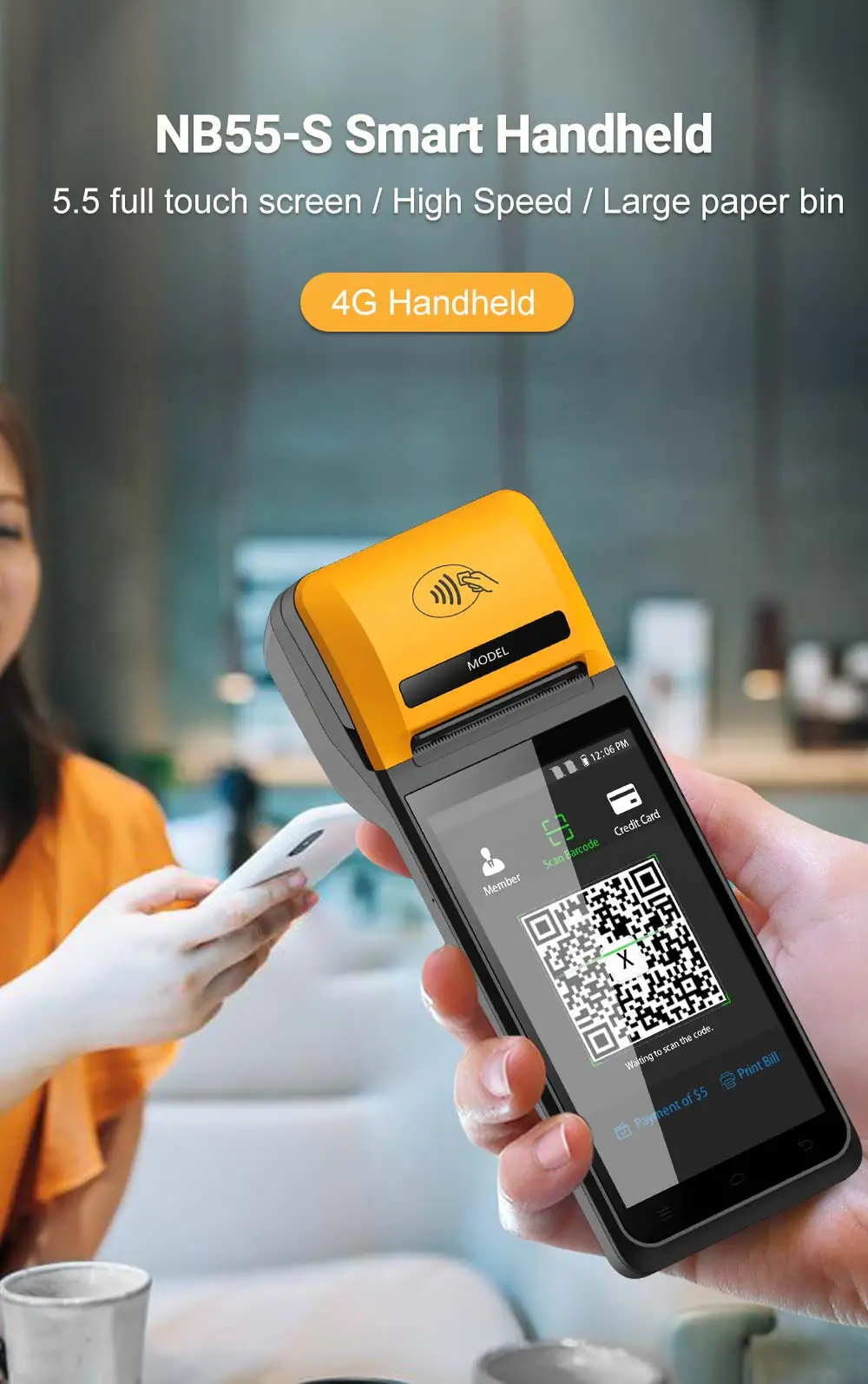 Pos Terminal Android - Mobile Payment Machine Portable Android Pos