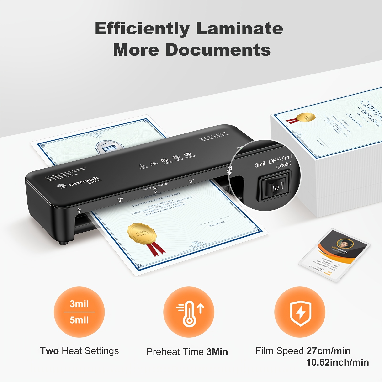 Bonsaii 9-Inch Thermal Laminat - مراجعة The Office Tech وسعره