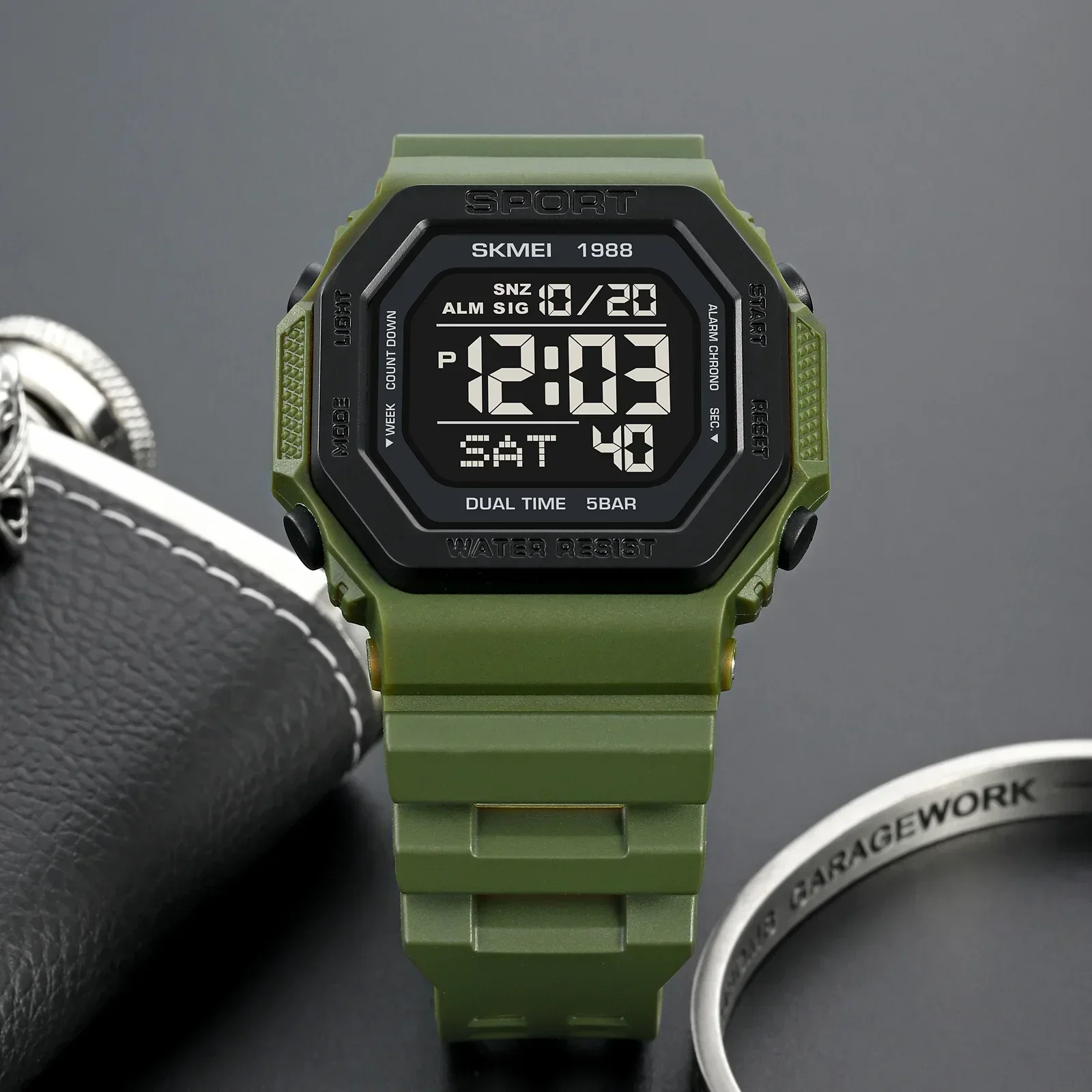 Skmei 1988 Men's Military Coun - مراجعة Digital Timer Countdown وسعره