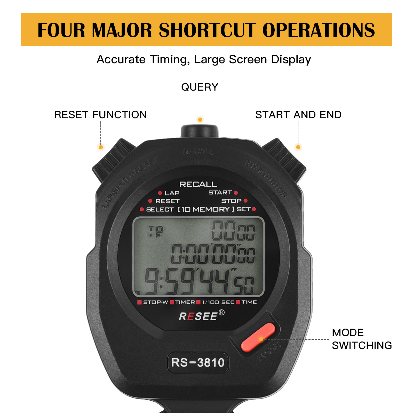 Sports Stopwatch Timer 100 Mem - مراجعة Digital Timer Countdown وسعره