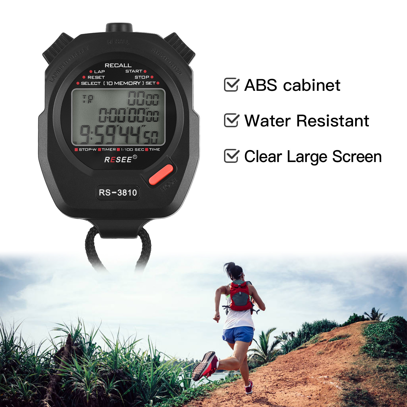Sports Stopwatch Timer 100 Mem - مراجعة Digital Timer Countdown وسعره