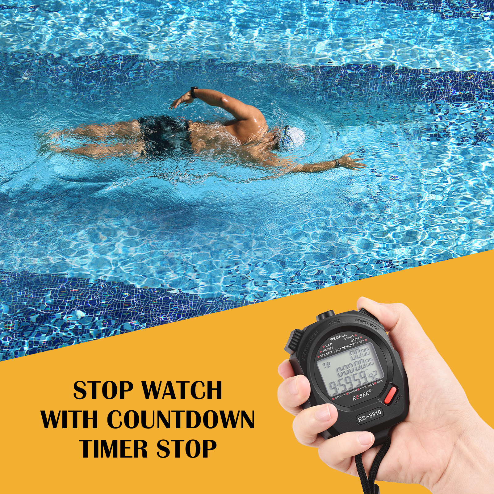 Sports Stopwatch Timer 100 Mem - مراجعة Digital Timer Countdown وسعره