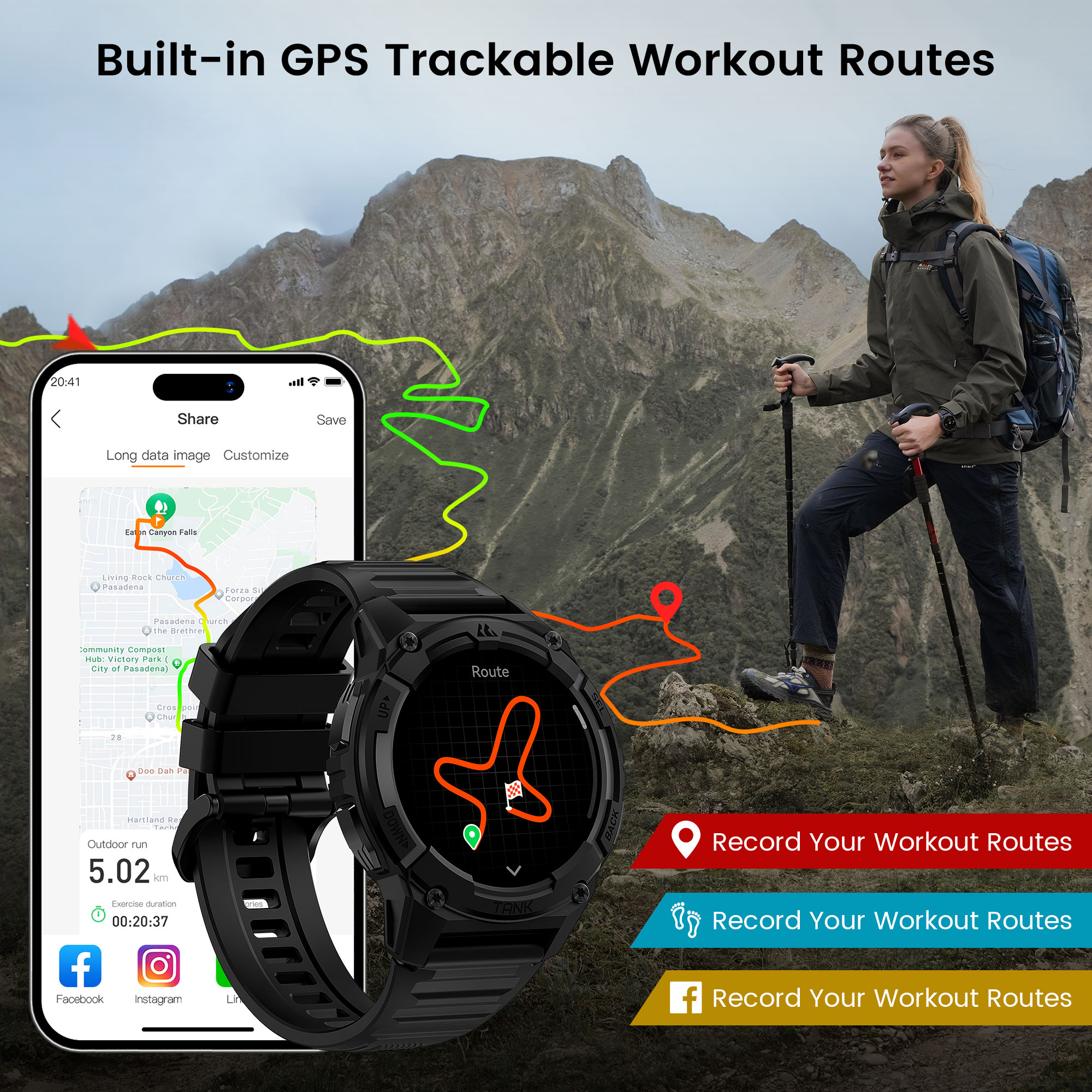 KOSPET TANK S2 GPS Smart Watch - مراجعة Digital Timer Countdown وسعره