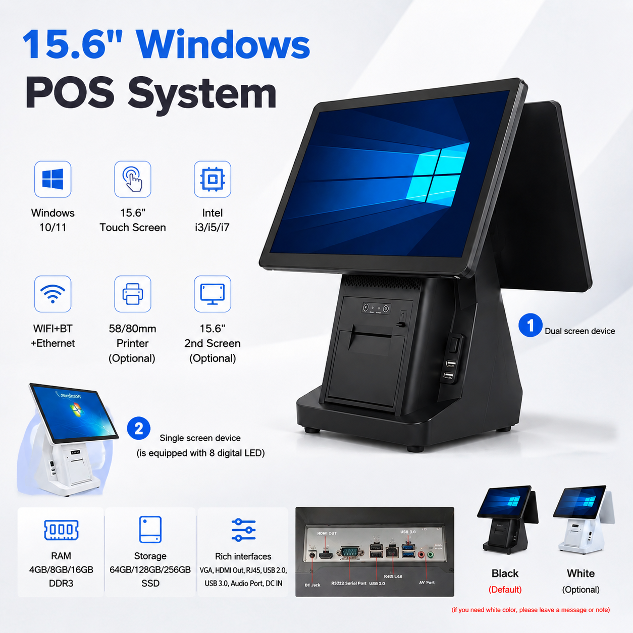 15.6 inch Windows POS System i - مراجعة Pos Terminal Android وسعره
