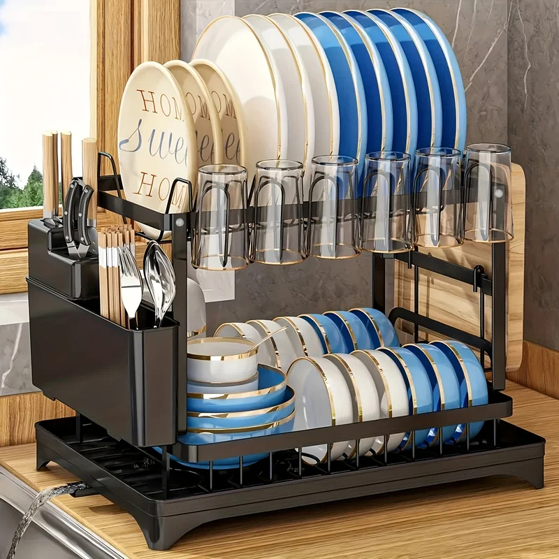 2-Tier Kitchen Shelf Dish Rack - مراجعة Server Rack Shelf وسعره