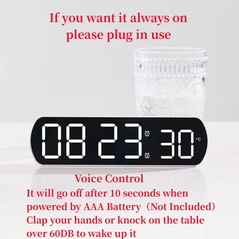 Voice Control Digital Alarm Cl - مراجعة Digital Timer Countdown وسعره