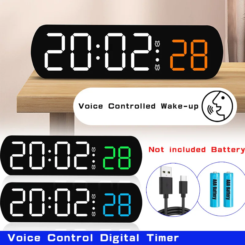 Voice Control Digital Alarm Cl - مراجعة Digital Timer Countdown وسعره