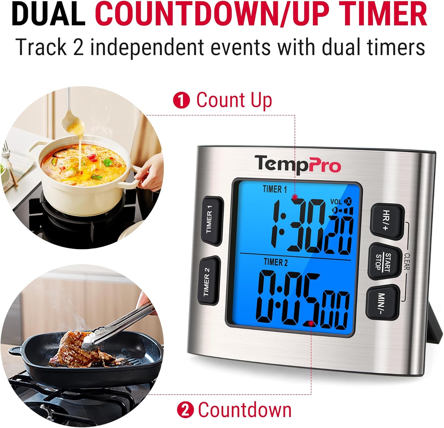 24H Digital Timer with Dual Co - مراجعة Digital Timer Countdown وسعره