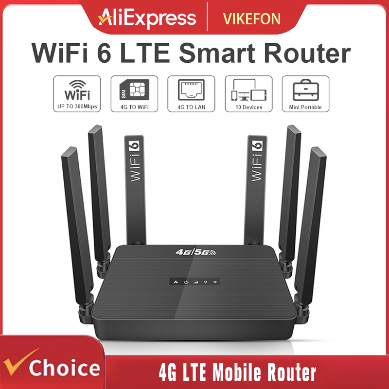  WiFi6 Router 4G LTE Russian  - مراجعة 4G Lte Router Sim وسعره