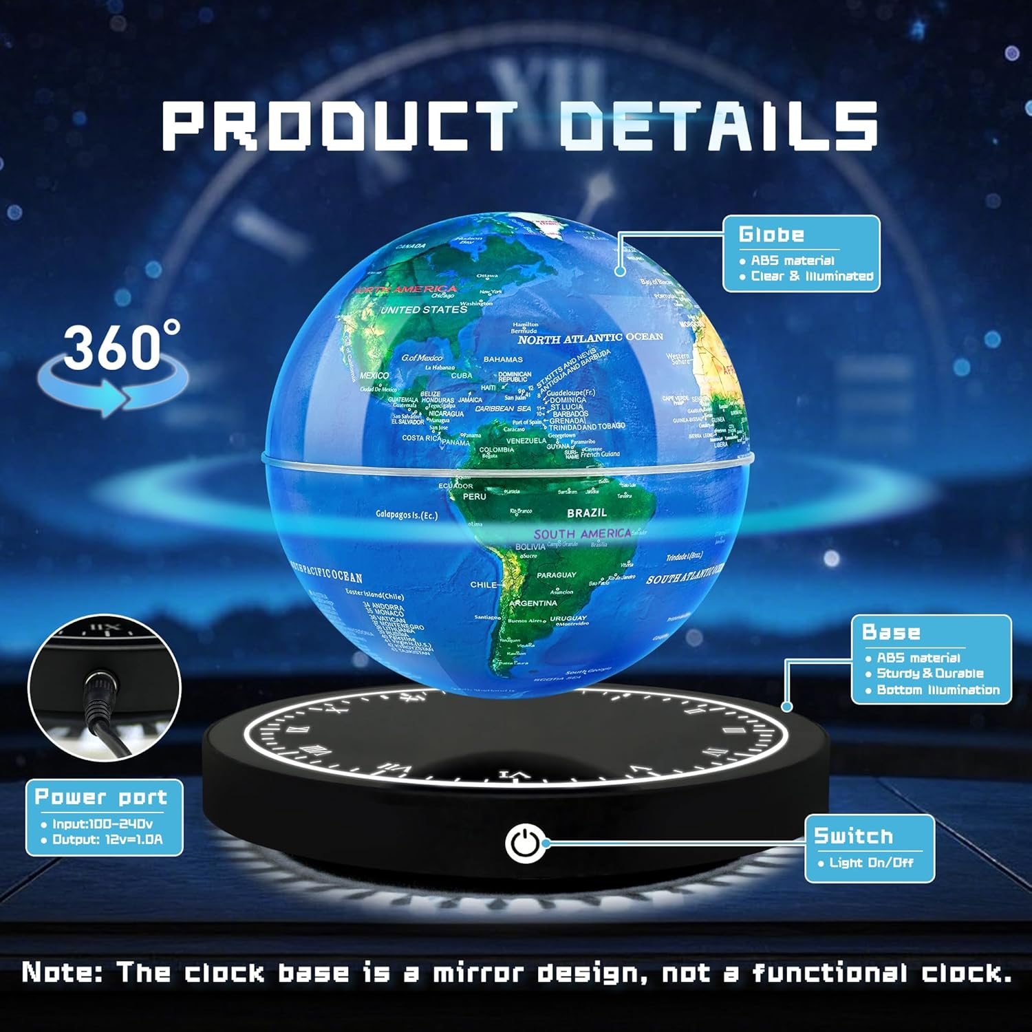 Magnetic Levitating Globe with - مراجعة Office Tech And Gadgets وسعره