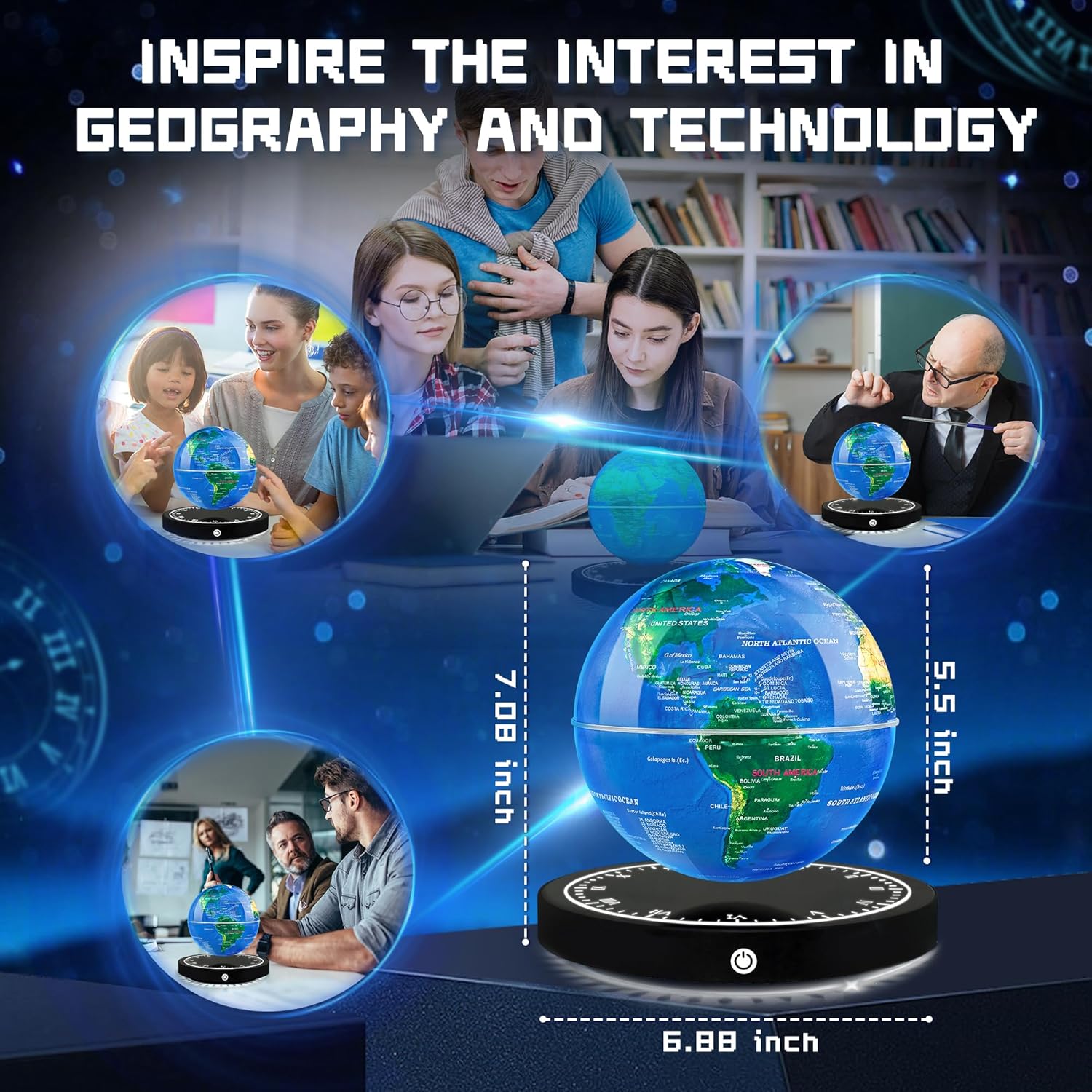 Magnetic Levitating Globe with - مراجعة Office Tech And Gadgets وسعره