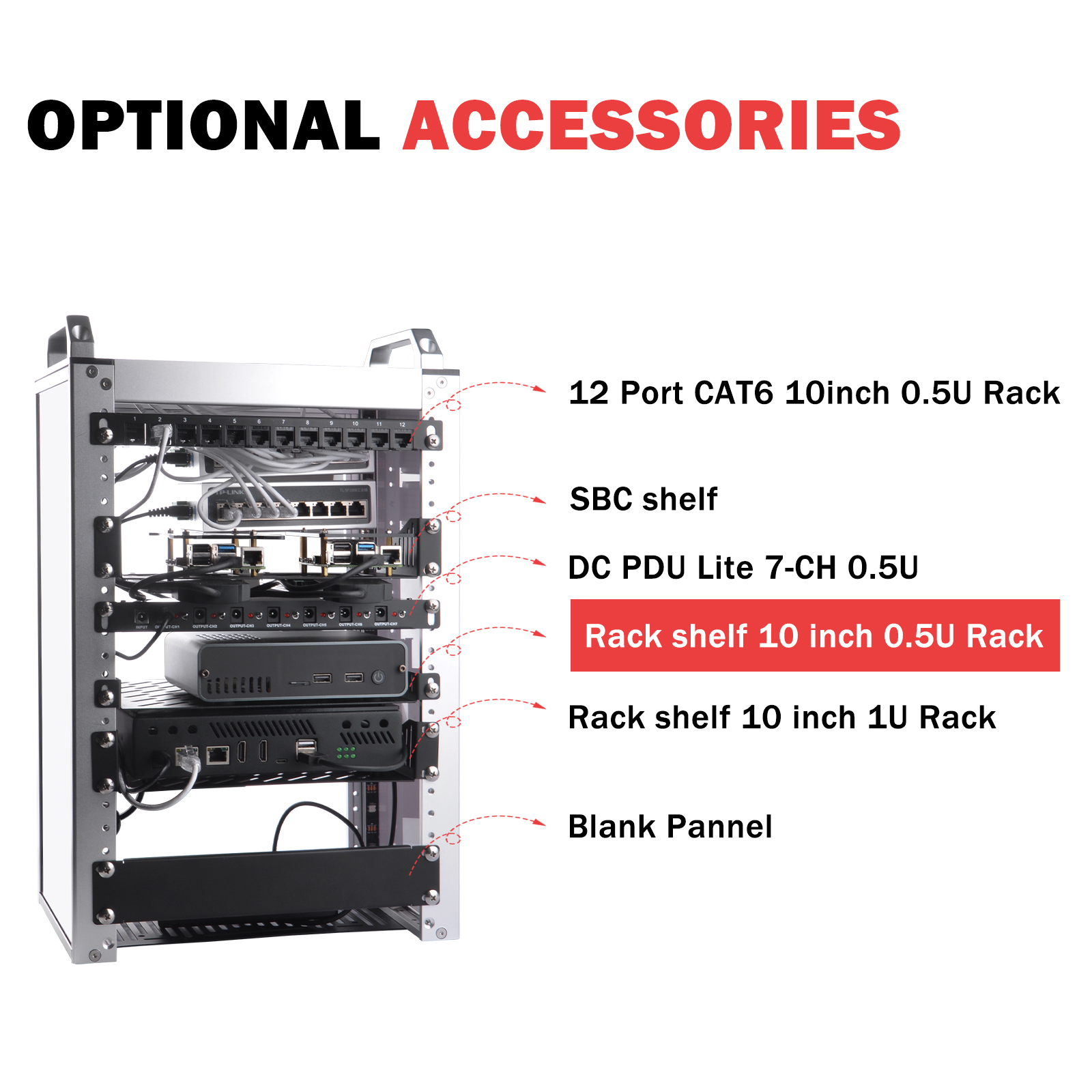 DeskPi 0.5U 10 inch Rack Shelf - مراجعة Server Rack Shelf وسعره