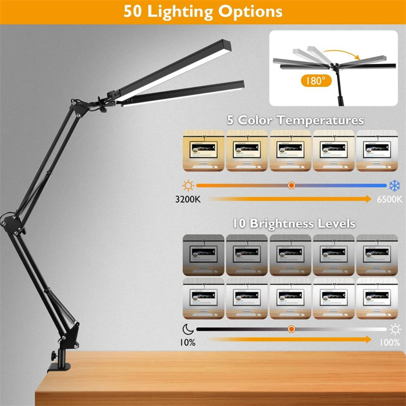 Double-Head Dimmable LED Desk  - مراجعة Office Xp وسعره