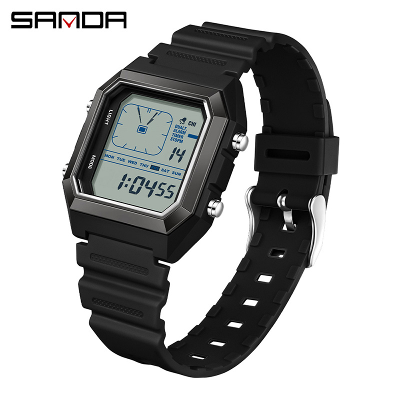 SANDA 6307 New Men's Digital M - مراجعة Digital Timer Countdown وسعره